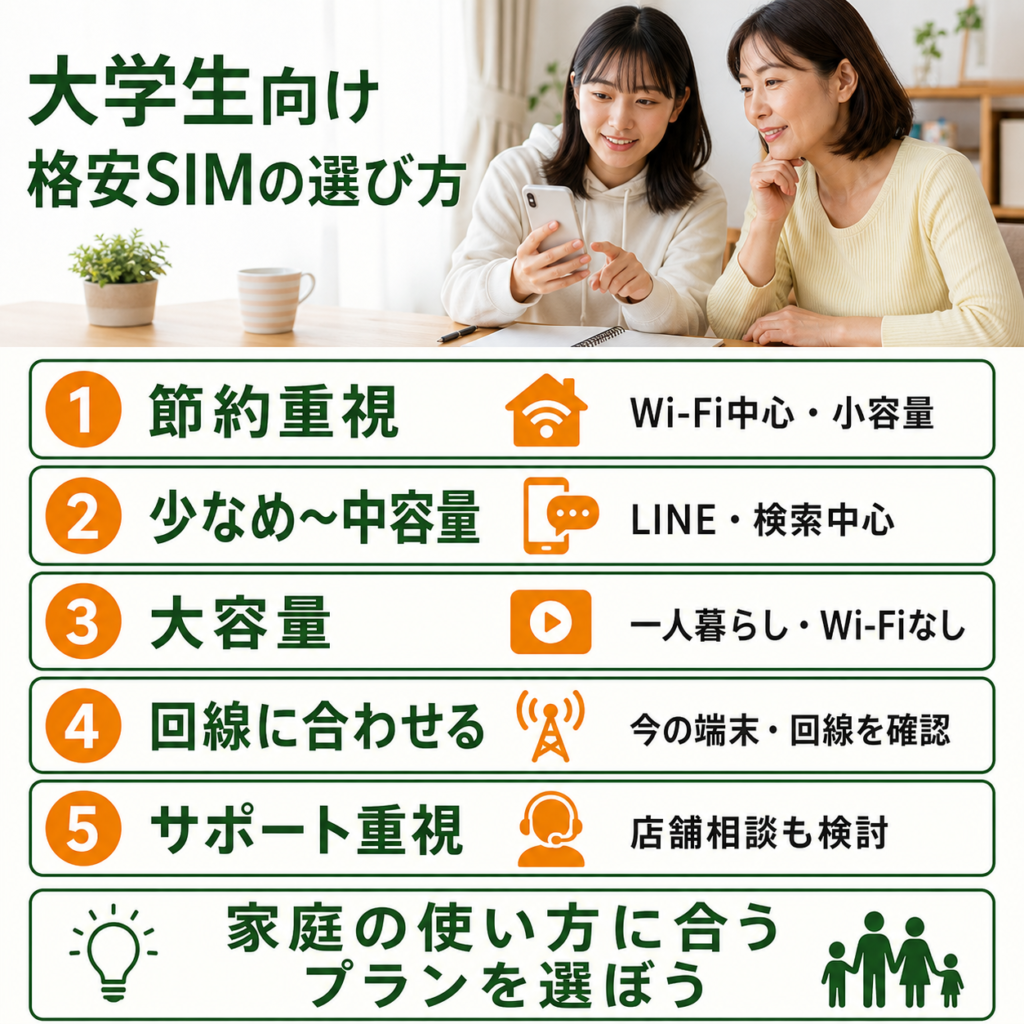 格安SIMの選び方