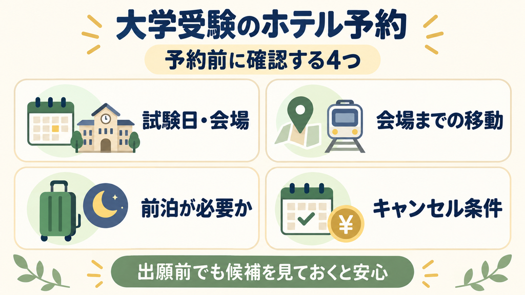予約前の確認すること