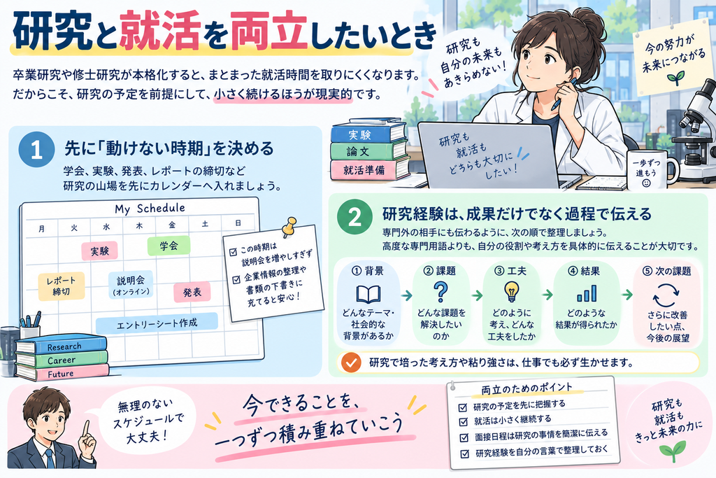 研究と部活を両立させたい時